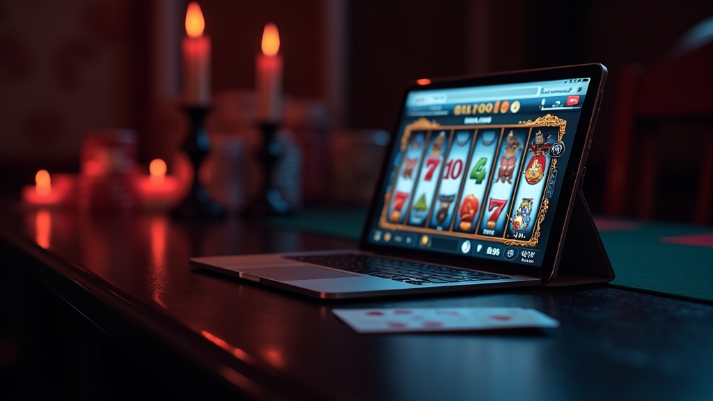 iPhone en iPad met Safari en mobiele casino-interface in een donkere omgeving